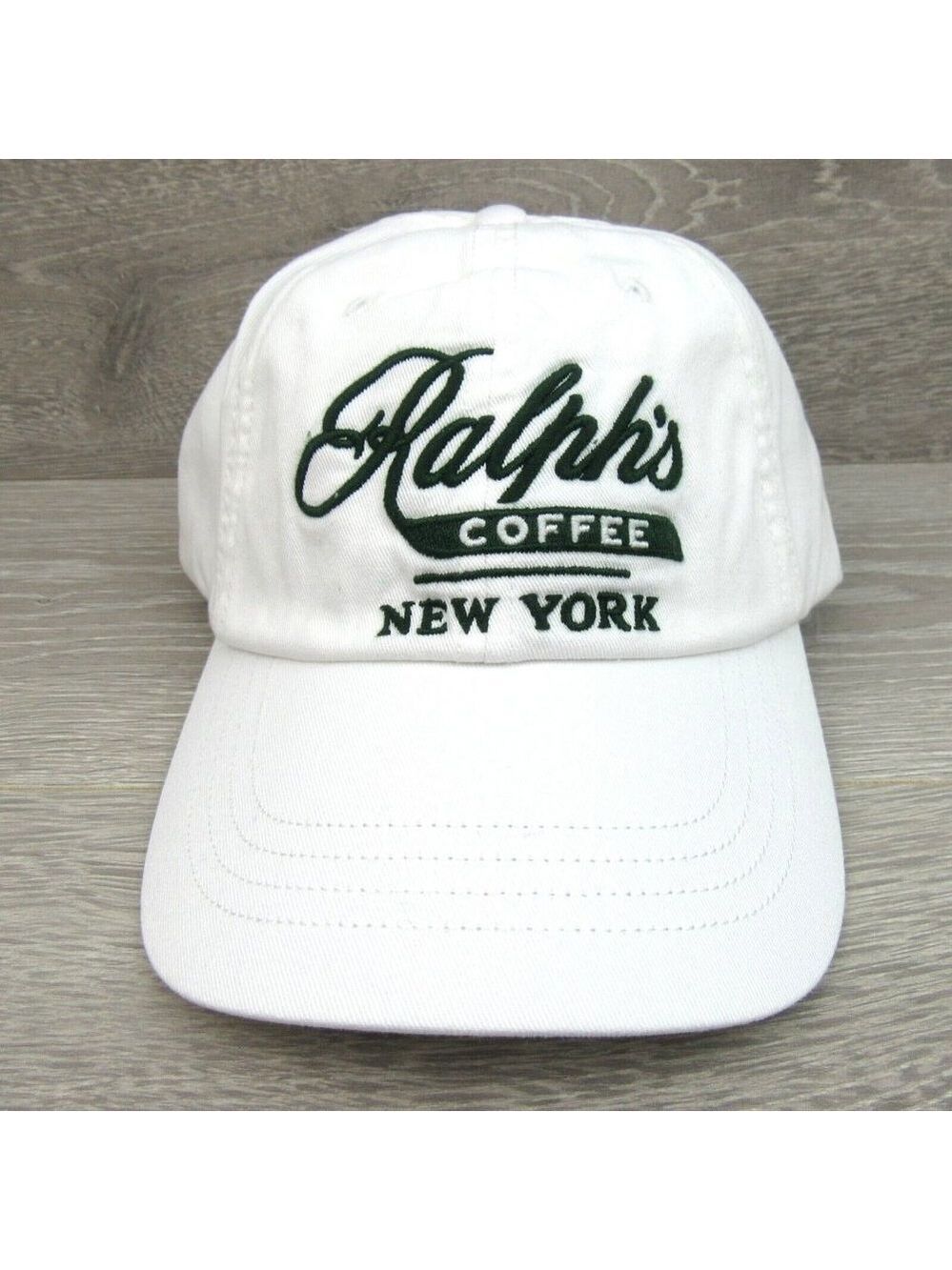Polo Ralph Lauren Ralph's Coffee New York NYC Baseball Hat Cap White NEW - Picture 2 of 14